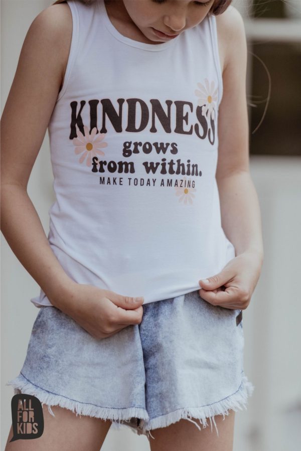 Letni t-shirt bezrękawnik dla dziewczynki All for Kids.