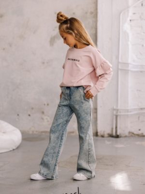 Jeansowe spodnie dziewczece